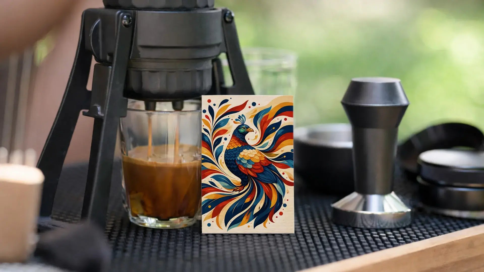 Freshly brewed coffee